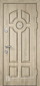 Входная дверь эстет дуб светлый №10 внешняя - фото