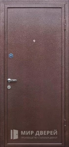 Входная дверь с шумоизоляцией с зеркалом белая №27 внешняя - фото