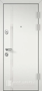 Входная дверь светлая с зеркалом №24 внешняя - фото