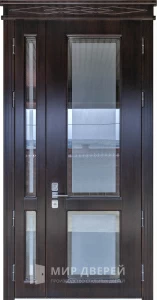 Двойная дверь входная в дом наружного открывания №27 внешняя - фото