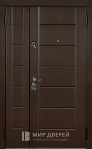 Дверь уличная двухстворчатая №13 внешняя - фото