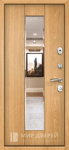 Дверь внешняя стальная с глазком №27 внутренняя - фото