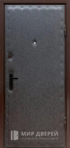 Дверь ламинат и кожа №11 внешняя - фото