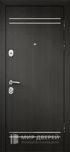 Железная дверь эконом класса Венге №18 внешняя - фото