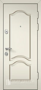 Стальная дверь светлая для деревянного дома №8 внешняя - фото
