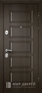 Металлическая дверь в квартиру коричневая №12 внешняя - фото